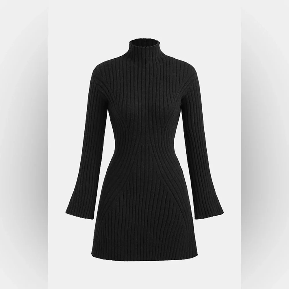 Cupshe x JoJo Midnight Mockneck Mini Sweater Dress - Picture 4 of 9